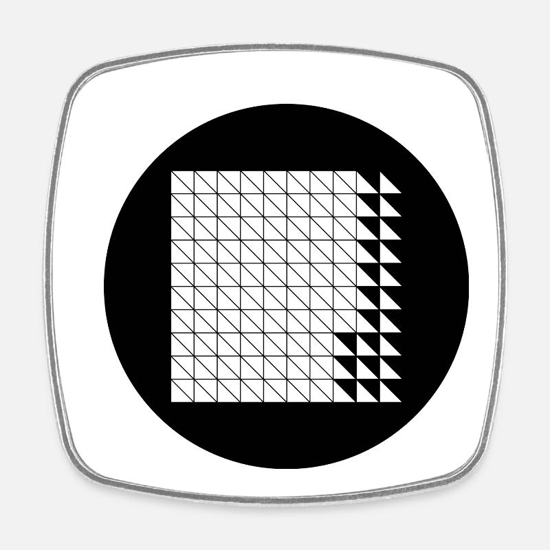 Grille de glitch cyberpunk - Magnet carré - blanc