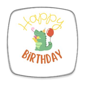 Joyeux anniversaire  - Magnet carré - blanc - Devant