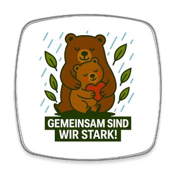 Gemeinsam_sind_wird_Stark - Square fridge magnet - white - Front
