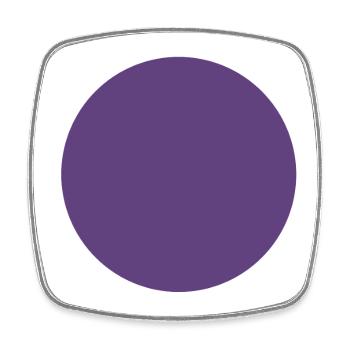 Abstract Dark Purple Color Game - Square fridge magnet - white - Front