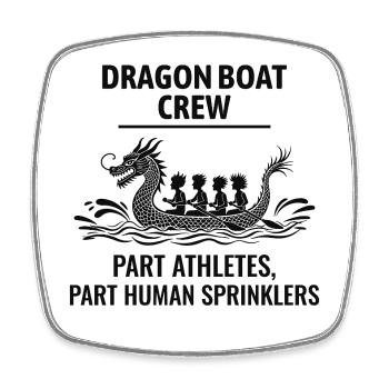 Plaisir aquatique en équipe de bateau-dragon - Magnet carré - blanc - Devant