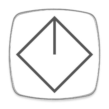 Heart Minimal Logo - Square fridge magnet - white - Front