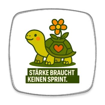 Starke_braucht_kein_Spint - Viereckiger Kühlschrankmagnet - Weiß - Vorne