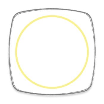 Soleil abstrait Fun motif Maritime Coucher de soleil - Magnet carré - blanc - Devant