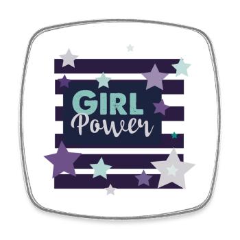 Girl Power Motivations Design - Square fridge magnet - white - Front