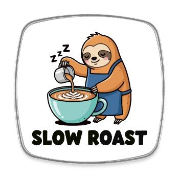Lazy Latte - Square fridge magnet - white - Front