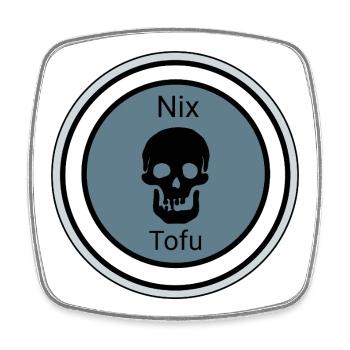 Skull Tofu Illustration für Streetwear - Viereckiger Kühlschrankmagnet - Weiß - Vorne