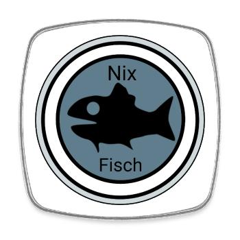 Nix Fisch Motiv für Meeresliebhaber - Viereckiger Kühlschrankmagnet - Weiß - Vorne