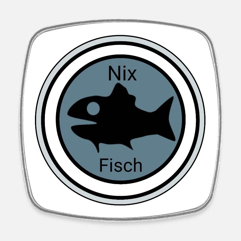Nothing Fish Motif for Sea Lovers - Square fridge magnet - white