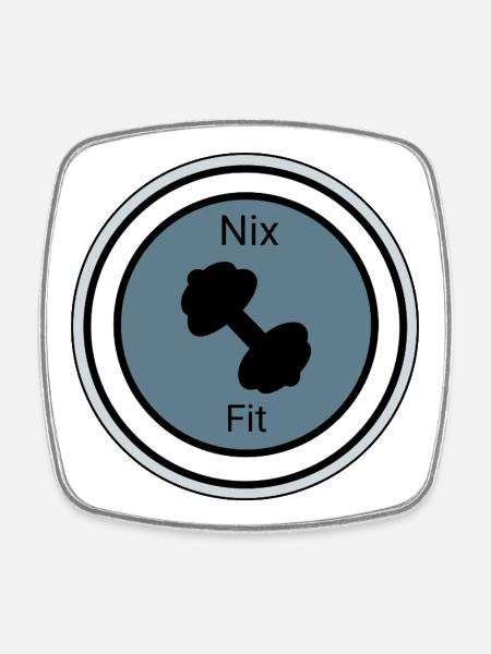 Conception motivante Nix Fit - Magnet carré - blanc