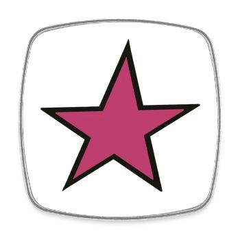 Design d’étoile rose pour des vêtements créatifs - Magnet carré - blanc - Devant