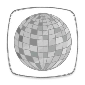 Disco Ball Design - Square fridge magnet - white - Front