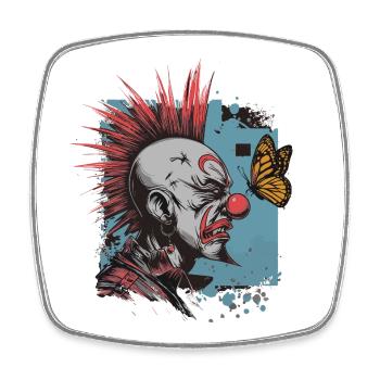 clownPunk und Schmetterling - Viereckiger Kühlschrankmagnet - Weiß - Vorne