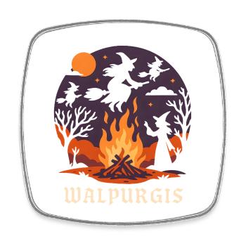 Walpurgis - Viereckiger Kühlschrankmagnet - Weiß - Vorne