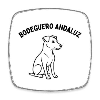Bodeguero Andaluz im edlen Stil - Viereckiger Kühlschrankmagnet - Weiß - Vorne