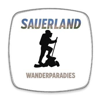 Sauerland Hiking Paradise – Motif extérieur - Magnet carré - blanc - Devant