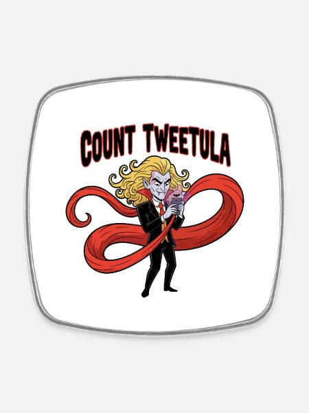 Vampire Twisted Meme Design - Square fridge magnet - white