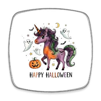 Halloween Unicorn - Square fridge magnet - white - Front
