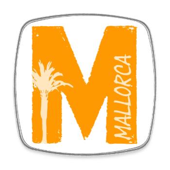 Mallorca Love - Square fridge magnet - white - Front