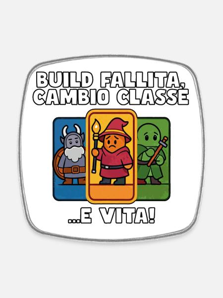Multiclass Survival - Square fridge magnet - white