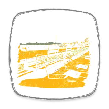 Cannes la Croisette - Square fridge magnet - white - Front
