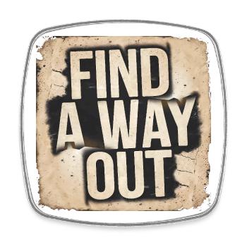 Urban Graffiti Find a Way Out Motivational Design - Square fridge magnet - white - Front