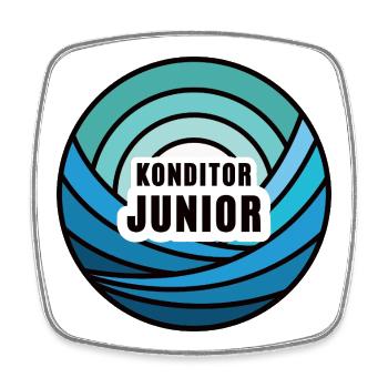 Sohn Konditor Junior Kind Konditorsohn Azubi - Viereckiger Kühlschrankmagnet - Weiß - Vorne