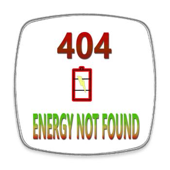 Energy Lack Humor Design - Square fridge magnet - white - Front