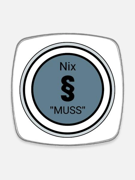 Innovative design with quote and symbols - Square fridge magnet - white