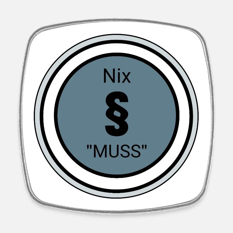 Innovative design with quote and symbols - Square fridge magnet - white