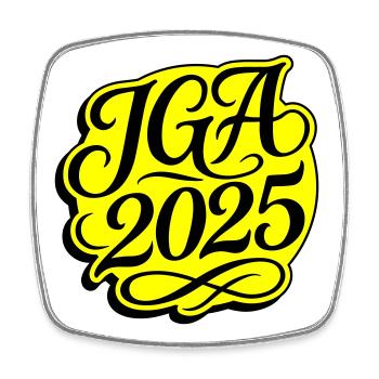Jga 2025 Bachelor Party - Square fridge magnet - white - Front