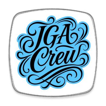 Jga Crew Junggesellenabschied - Viereckiger Kühlschrankmagnet - Weiß - Vorne