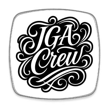 Jga Crew Junggesellenabschied - Viereckiger Kühlschrankmagnet - Weiß - Vorne