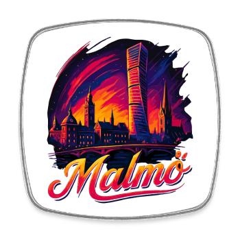 Malmö City Sweden Cool Epic Gift - Square fridge magnet - white - Front