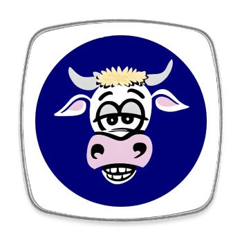 Cow Logo Vox Cattle - Square fridge magnet - white - Front
