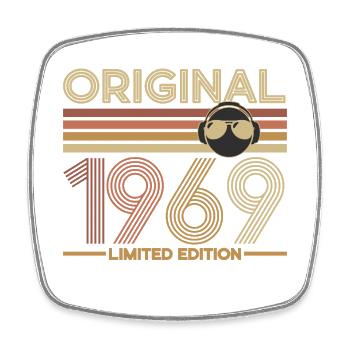 Original 1969 Limited Edition - Viereckiger Kühlschrankmagnet - Weiß - Vorne