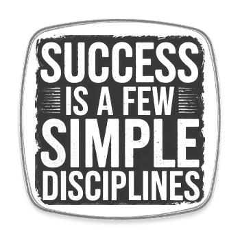 Inspirational Success Quote Typography - Square fridge magnet - white - Front
