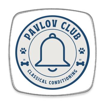 Pawlow-Fanclub - Viereckiger Kühlschrankmagnet - Weiß - Vorne