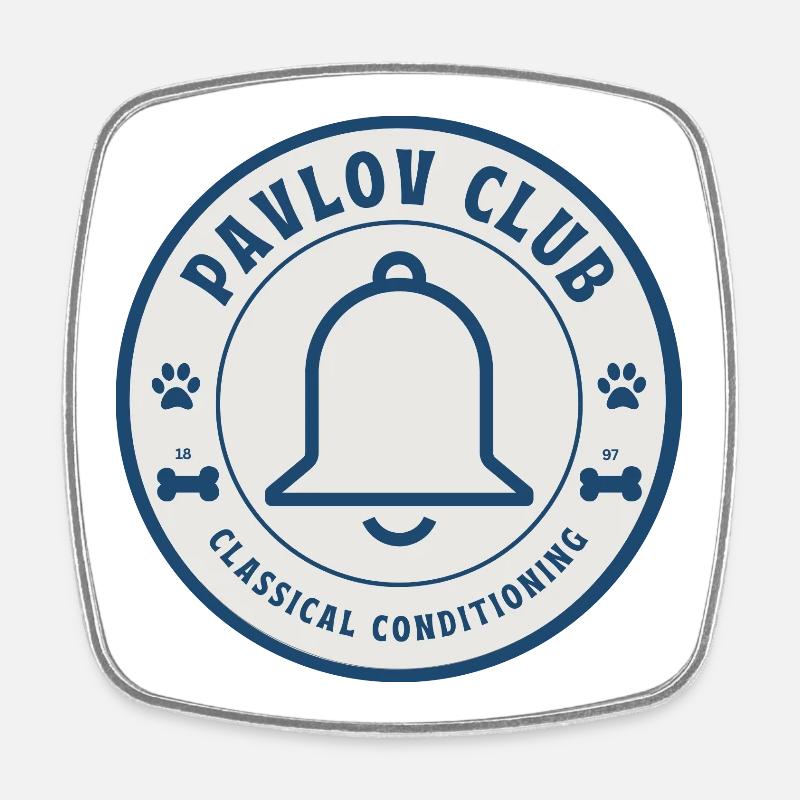 Pavlov Fan Club - Square fridge magnet - white