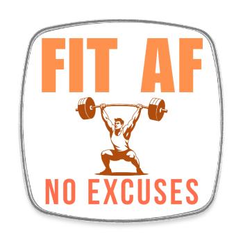 Motivation for Strength Training - Square fridge magnet - white - Front