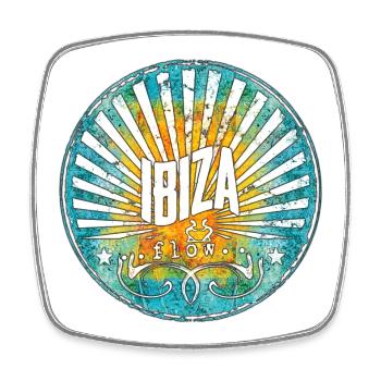 Ibiza Flow Sonnenaufgang Design - Viereckiger Kühlschrankmagnet - Weiß - Vorne