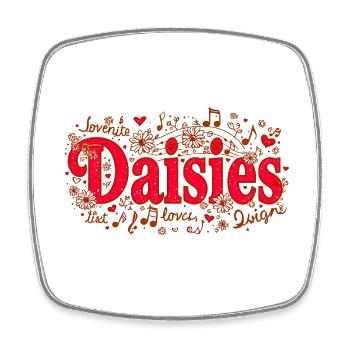 Cheerful Ladies Songs Design - Square fridge magnet - white - Front