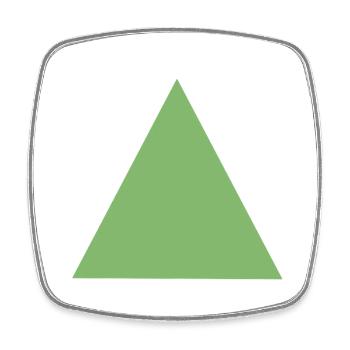 Abstract triangle design in pastel colors - Square fridge magnet - white - Front