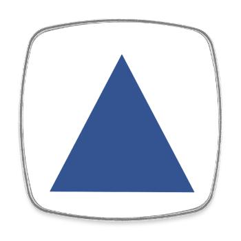 Abstract Blue Triangle Pattern - Square fridge magnet - white - Front