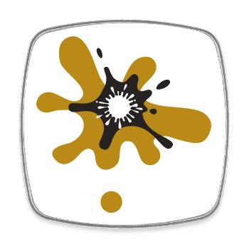 Abstract color battle on T-shirt - Square fridge magnet - white - Front