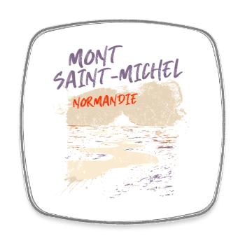 Mont Saint-Michel Normandy - Square fridge magnet - white - Front