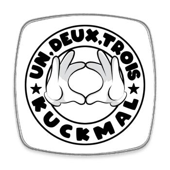 Un, Deux, Trois, Kuckmal ! - Magnet carré - blanc - Devant