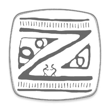 Abstract Geometric Maori Art Pattern - Square fridge magnet - white - Front