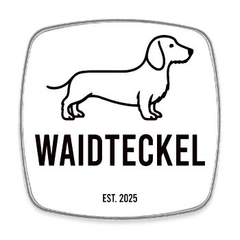 Waidteckel – l’amour de la chasse rencontre la puissance du teckel. 🐾🌲 - Magnet carré - blanc - Devant