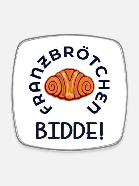 FRANZBRÖTCHEN BITTE HAMBURG - Viereckiger Kühlschrankmagnet - Weiß